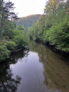 The Chattooga River at dawn by the southern terminus of the Bartram Trail